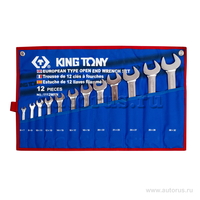 Набор рожковых ключей, 6-32мм , чехол из теторона, 12 предметов KING TONY 1112MRN